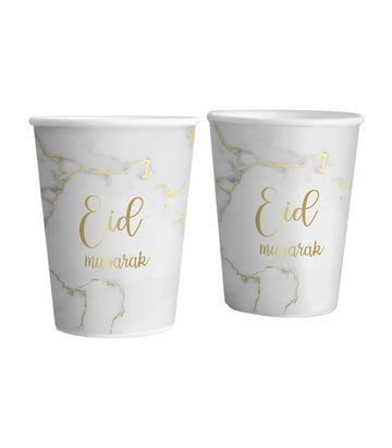 Cups Eid -marble gold (6pcs)
