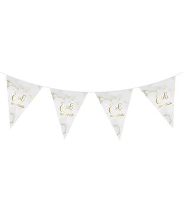 Bunting Eid -marble gold