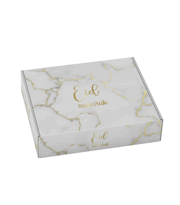 Pastry box Eid -marble gold