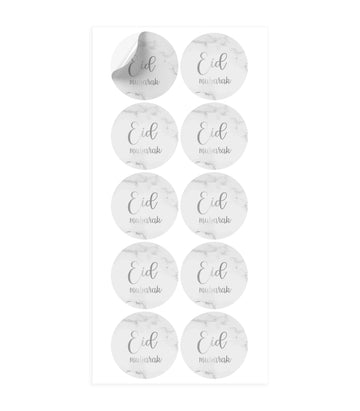 Stickers Eid -marble silver