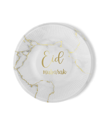 Plates Eid -marble gold (6 pcs)