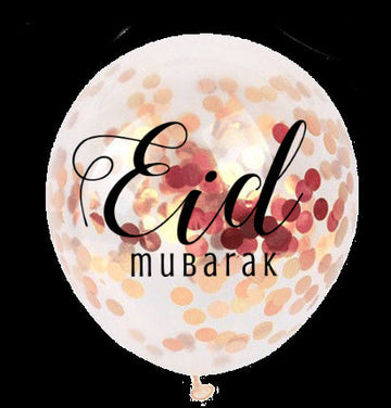 Balloons Eid confetti -rosé (5pcs)