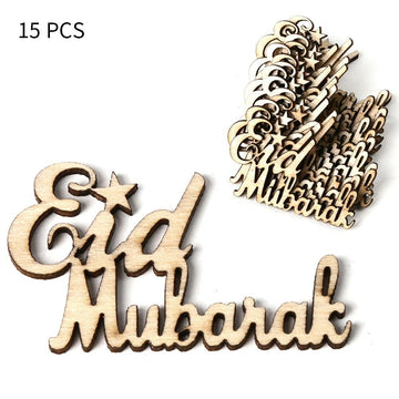 Small Wooden Eid gift labels (15 pcs)