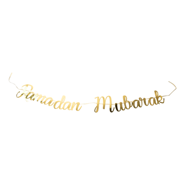 Letter bunting "Ramadan Mubarak" -gold