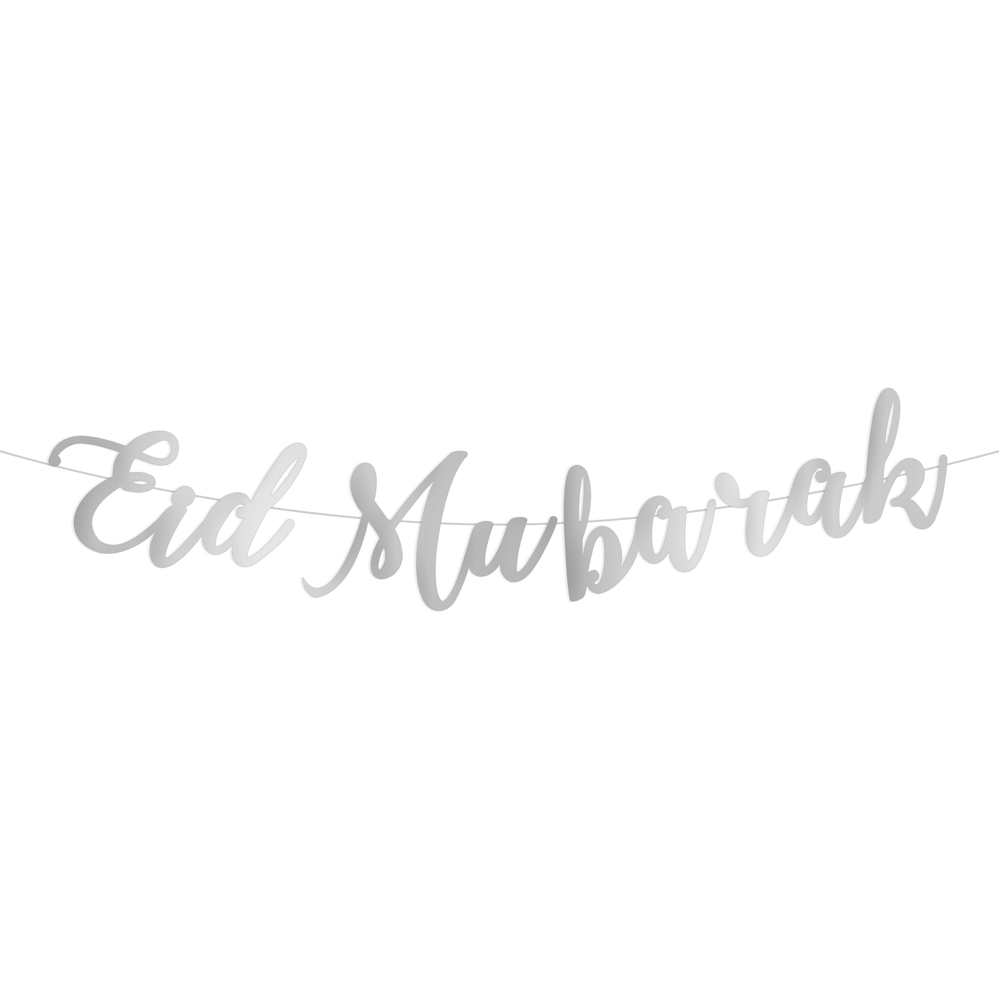 Letter bunting "Eid Mubarak" -silver