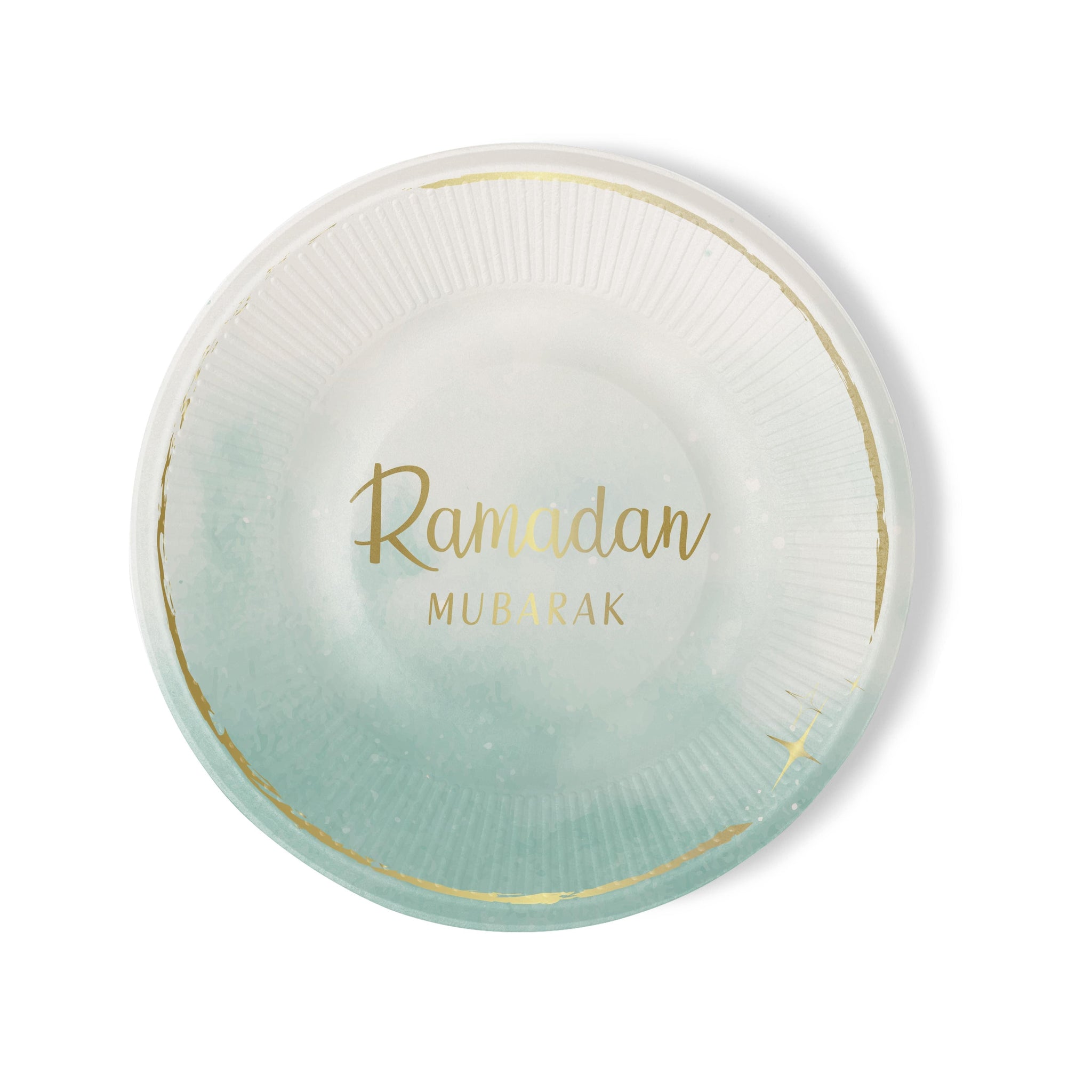 Ramadan Mubarak borden Mint (6 stuks)