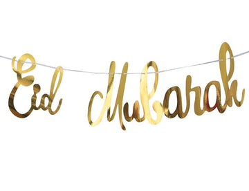 Eid Mubarak Letterslinger - goud